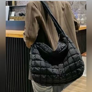Black puffer bag